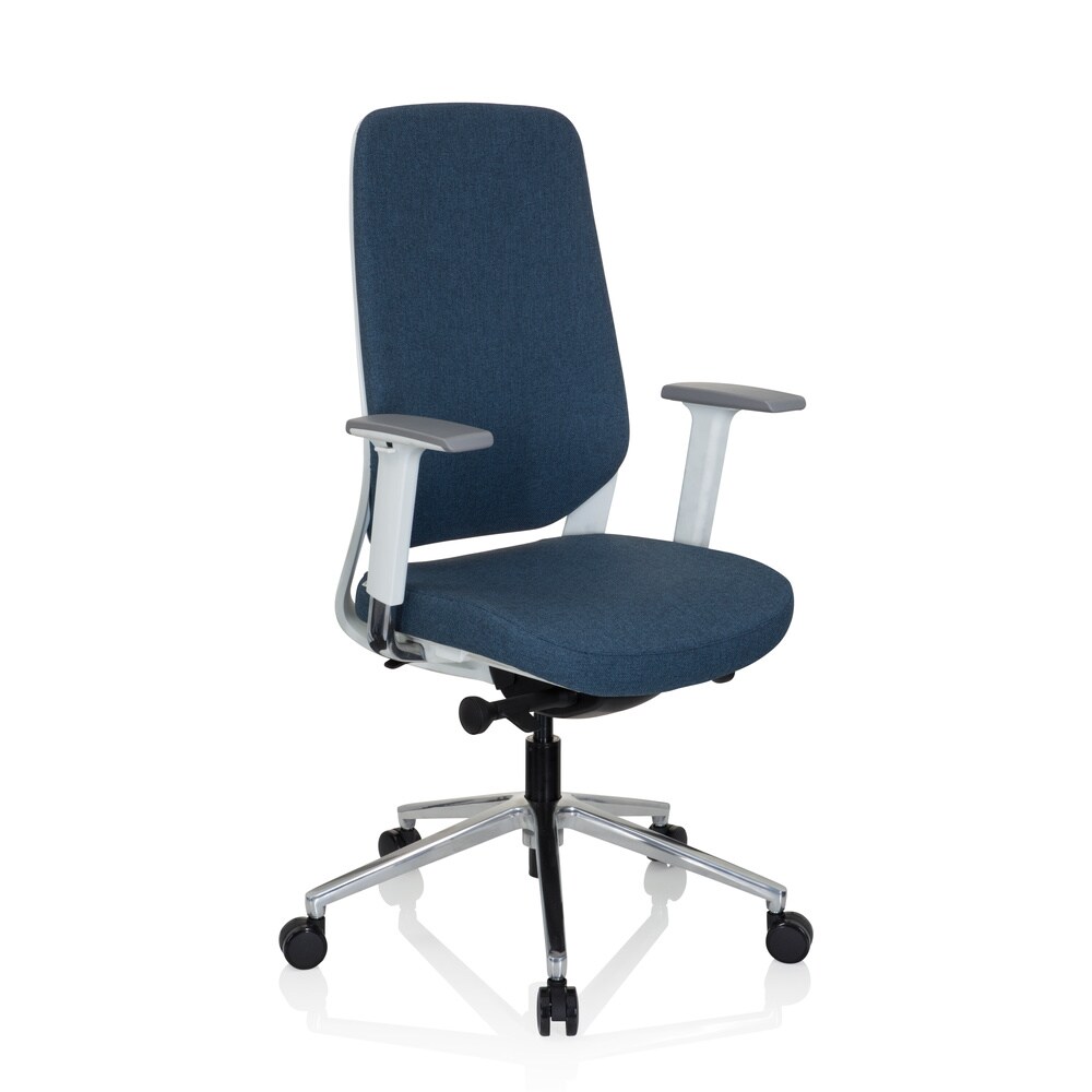Profi Bürostuhl CHIARO T4 WHITE Stoff mit Armlehnen (höhenverstellbar) hjh OFFICE