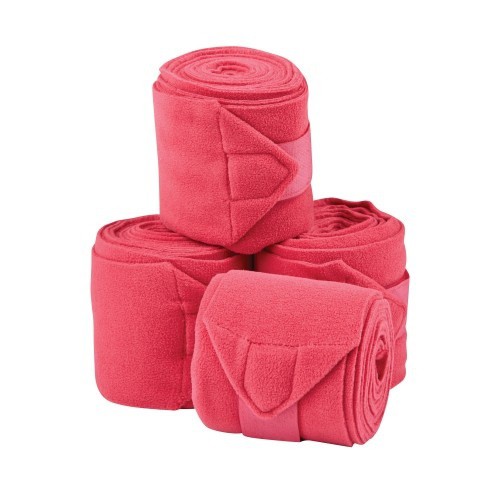 Pacote com 4 bandagens rosa para cavalos.