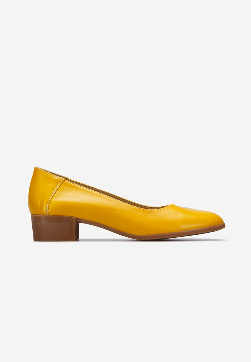Chaussures femme en cuir naturel jaunes Montremy