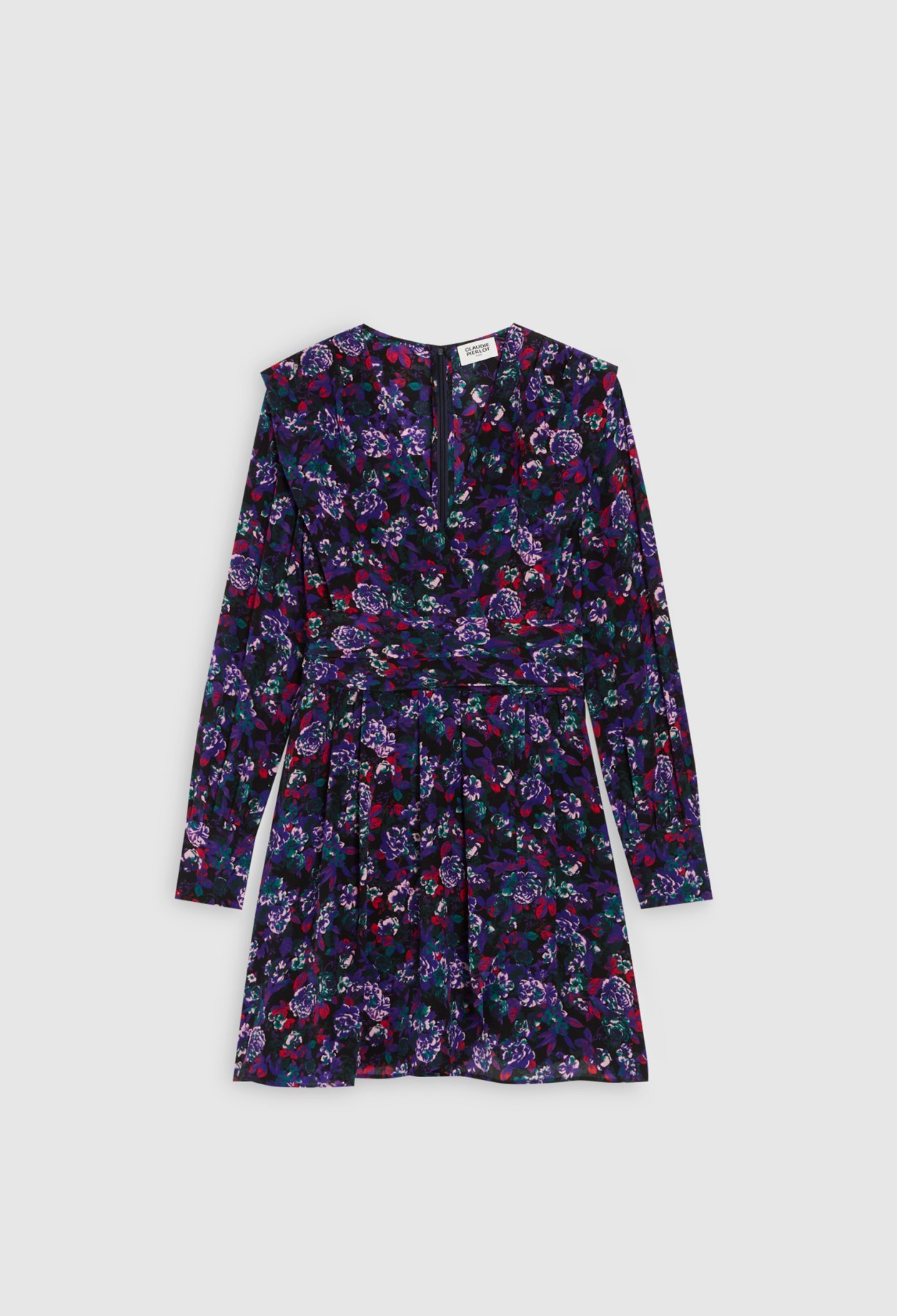 Robe &agrave; epaulettes soie