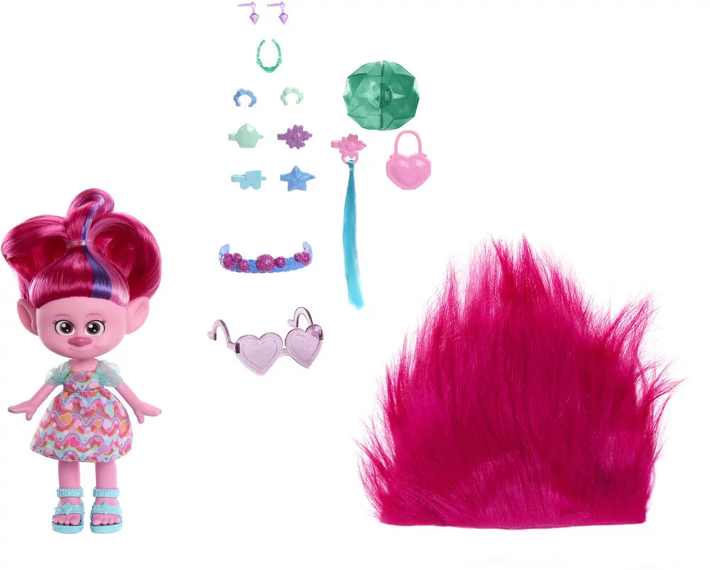 TROLLS 3 - POPPY SURPRISES 2 EN 1- HAIR POPS