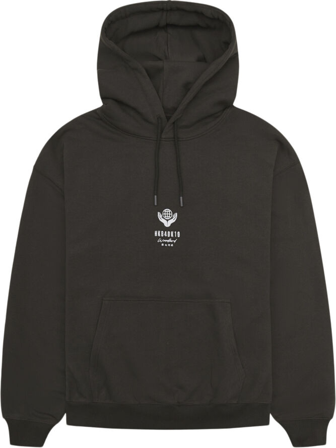Woodbird WBPope Globe Hoodie Chocolate brown