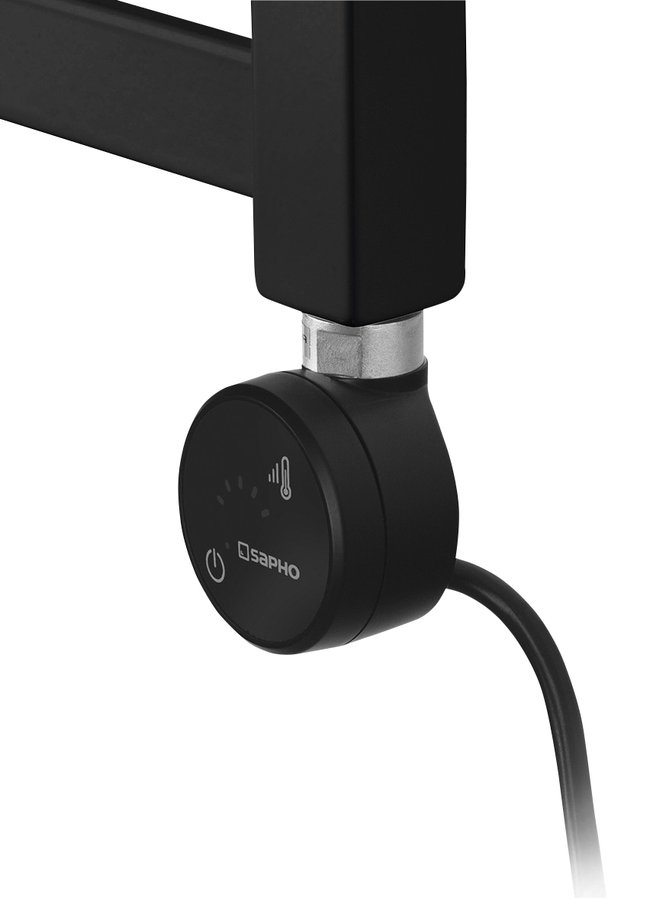 Sapho Moa verwarmingselement met thermostaat en bluetooth zwart 200W