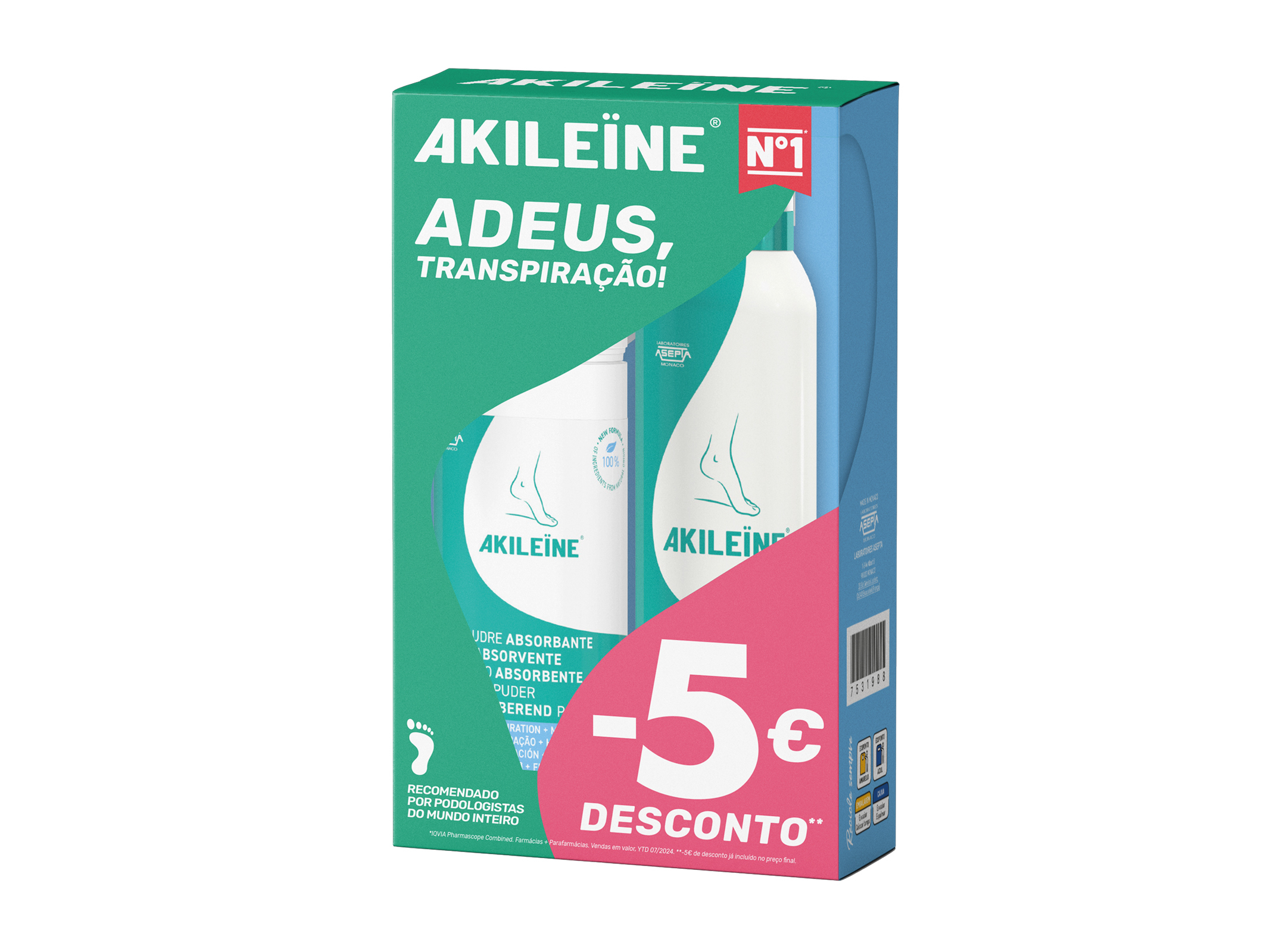 PÓ AKILEINE ABSORV   SPRAY 75G -5DESC