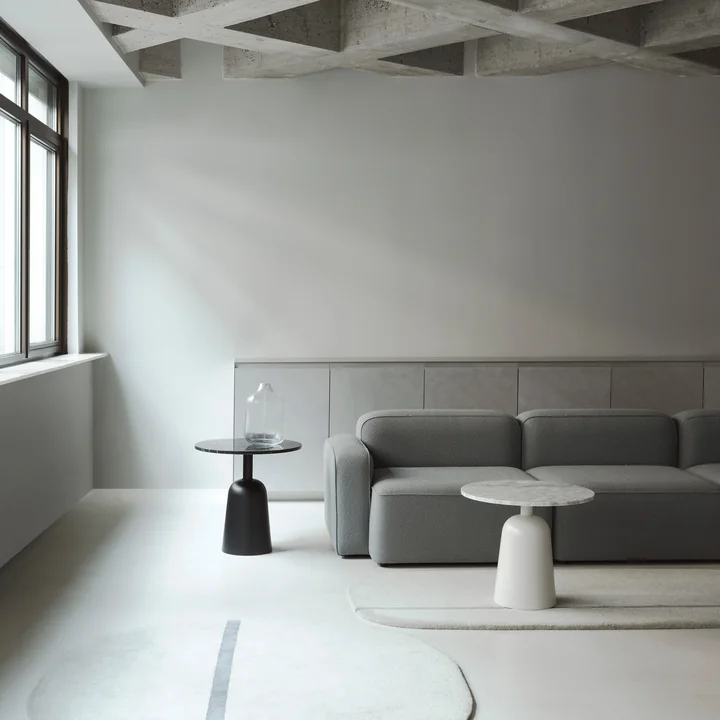 Normann Copenhagen - Turn Couchtisch Ø 55 cm, Marmor / schwarz