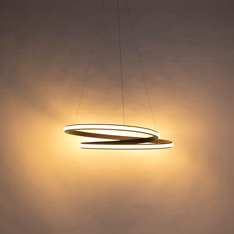 Moderne hanglamp zwart 74 cm incl. LED - Rowan