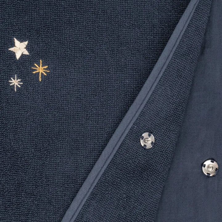 Konges Sløjd - Frottee Poncho, 12-18 Monate, blue nights