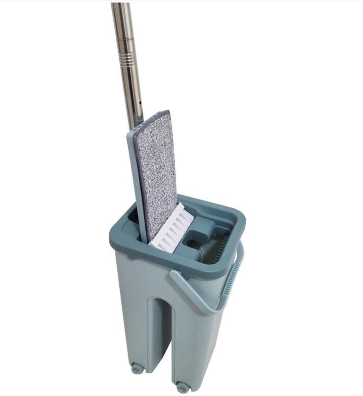 Aqua - Dweilset - Microvezel Dweil - 2-in-1 Wringemmer met Spoelsysteem
