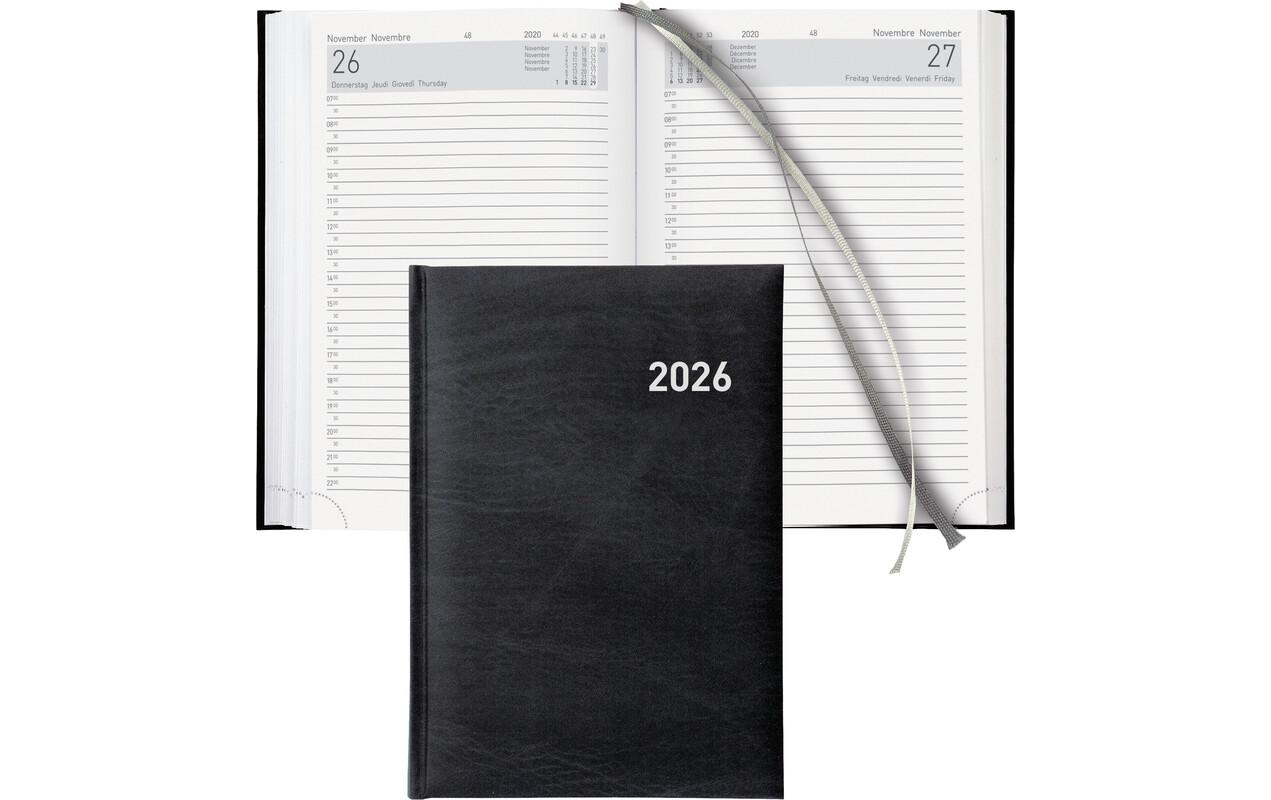 Geschäftsagenda Executive Schwarz, 14.5 x 20.5 cmTaschenagenda 2026