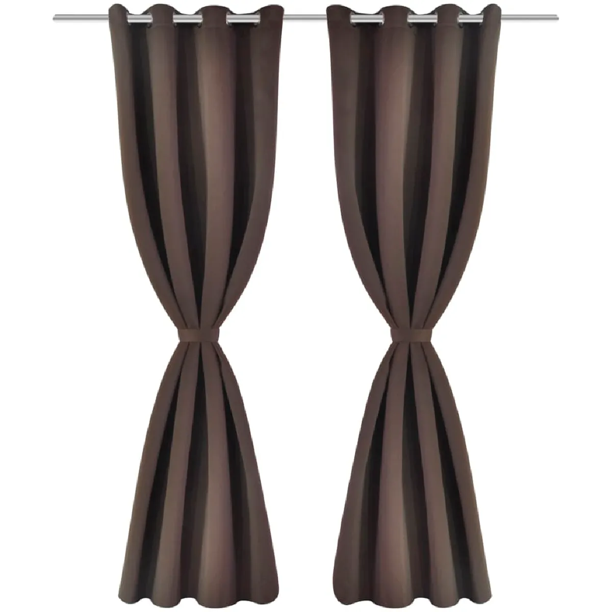 VidaXL Rideau Blackout 2 pcs - Brun