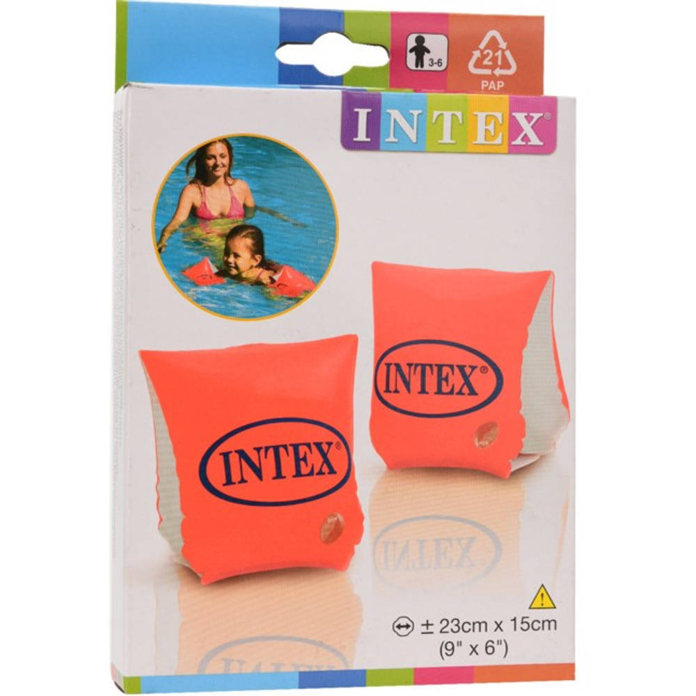Intex zwembandjes deluxe - 18 t/m 30 kg - oranje
