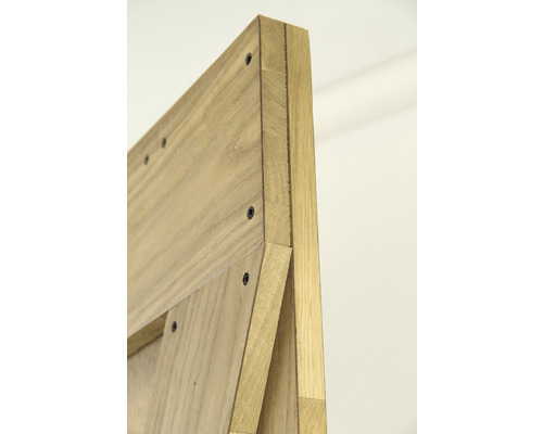 Complete schuifdeurset Barn Door Motif X Eiken fineer 79x210 cm incl. deurblad, schuifdeurbeslag en krukset