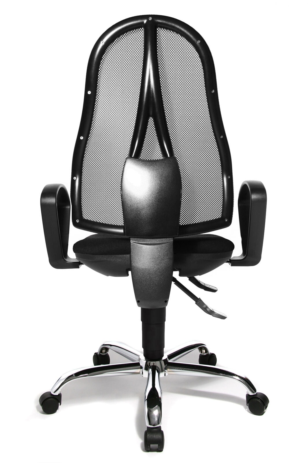 Drehstuhl mit Armlehnen Sitz Schwarz/Rücken Netz Schwarz