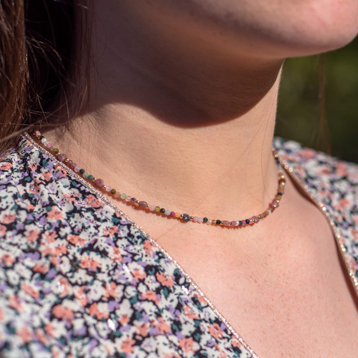 Collier et bracelet Paloma en pierres Tourmaline