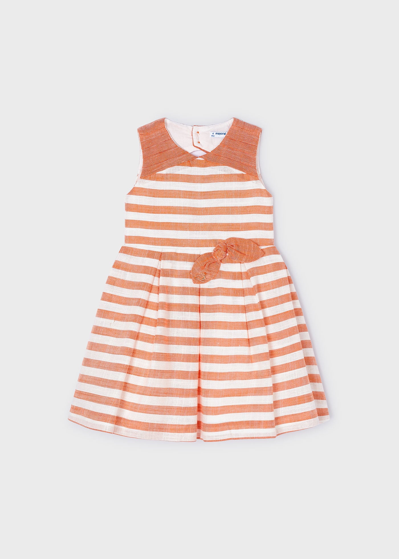 Vestido listrado fúcsia para meninas