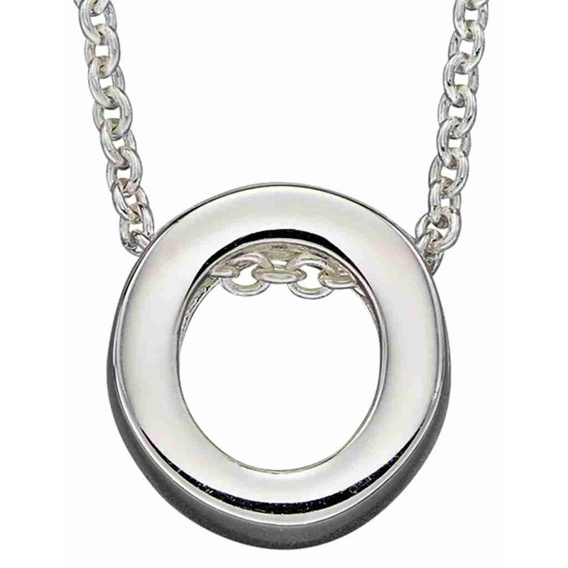 Collier lettre O en argent 925/1000