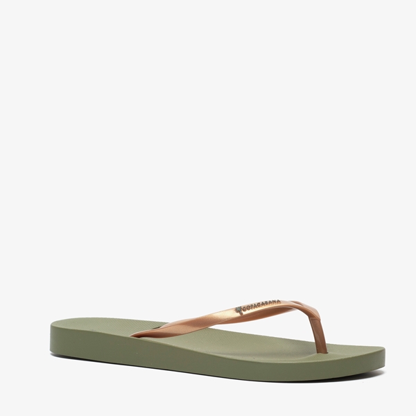 Copacabana vegan dames teenslippers groen