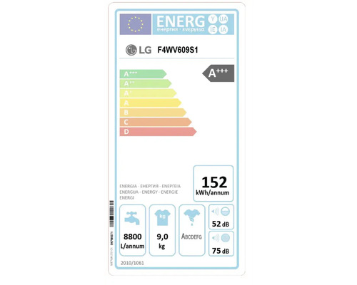 LG F4WV609S1 wasmachine, 9 kg capaciteit, 1400 tpm
