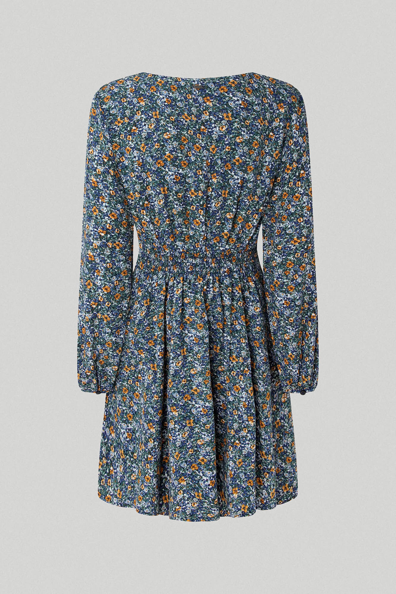 Vestido de tecido dobby com estampa floral