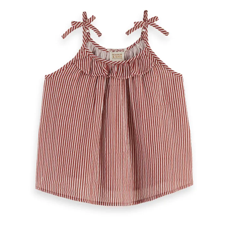 Scotch & Soda Top Rayé | Terracotta
