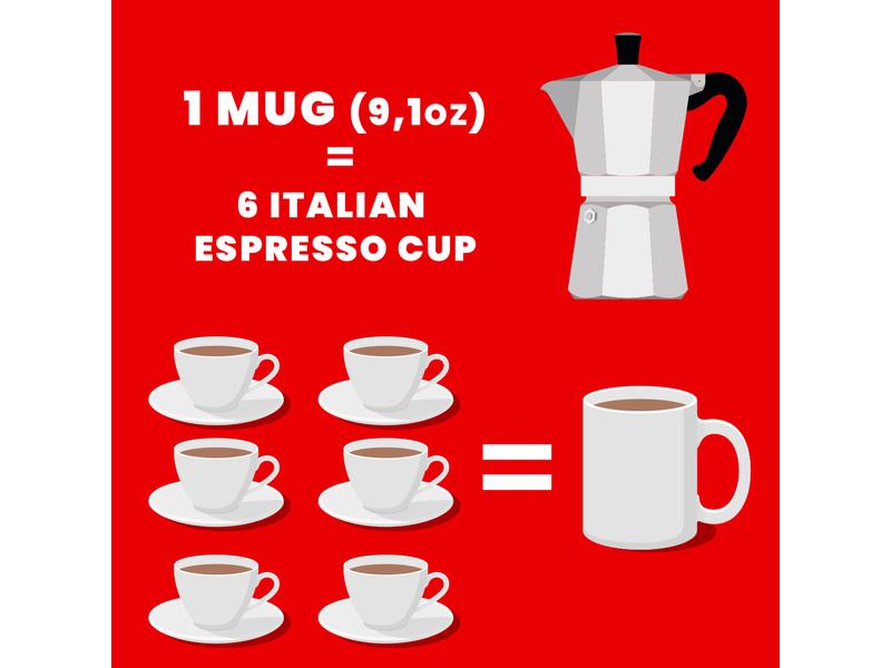 Bialetti Espressokocher Moka Express 6 Tassen, Silber Italienische Espressokanne – ein Design-Klassiker