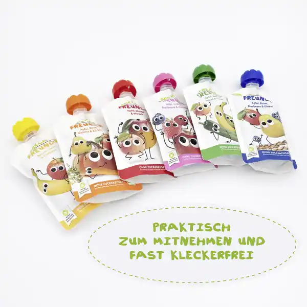 Bio Quetschie Apfel, Birne & Passionsfrucht