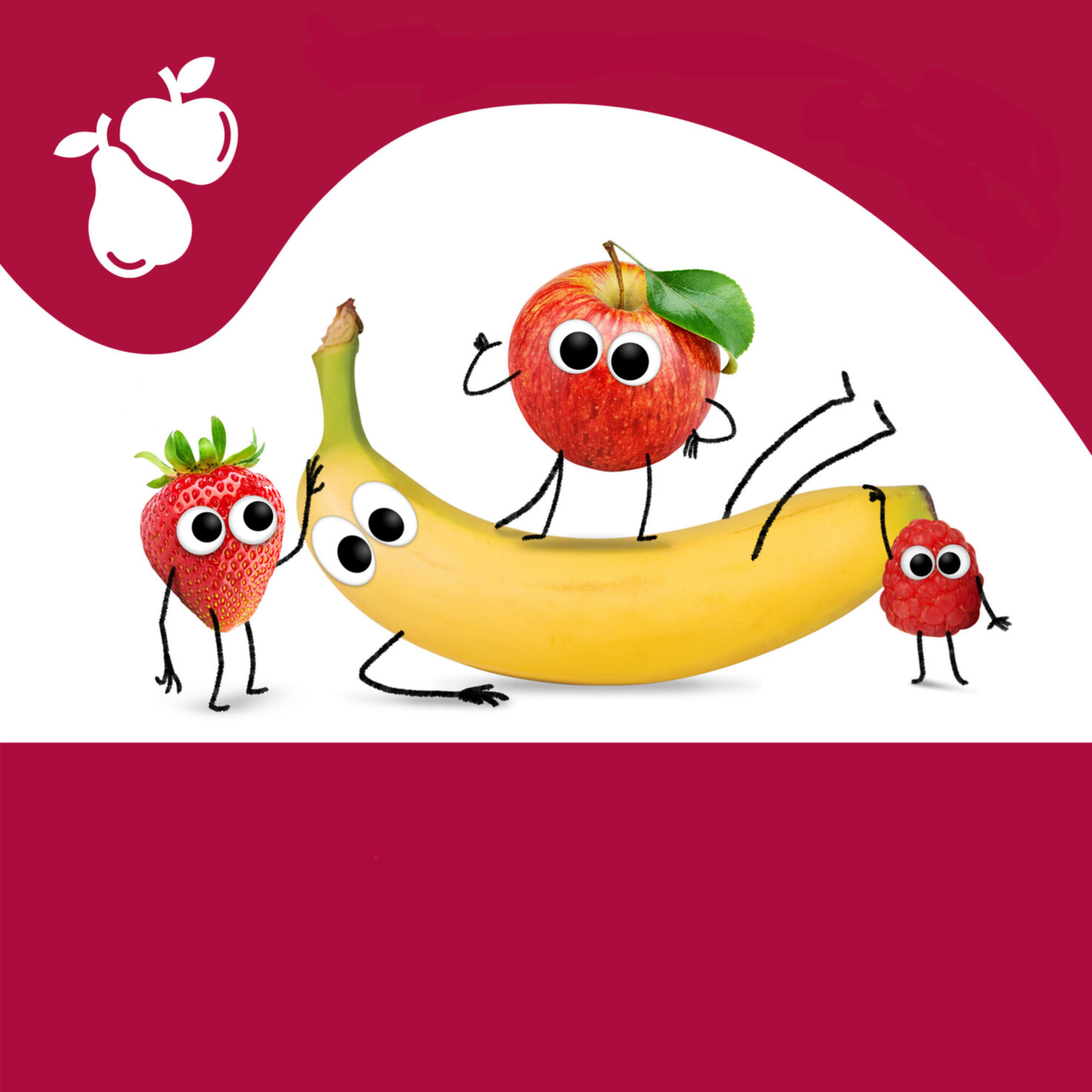 Freche Freunde Bio Quetschbeutel Banane Apfel Erdbeere Himbeere 6+ Monate