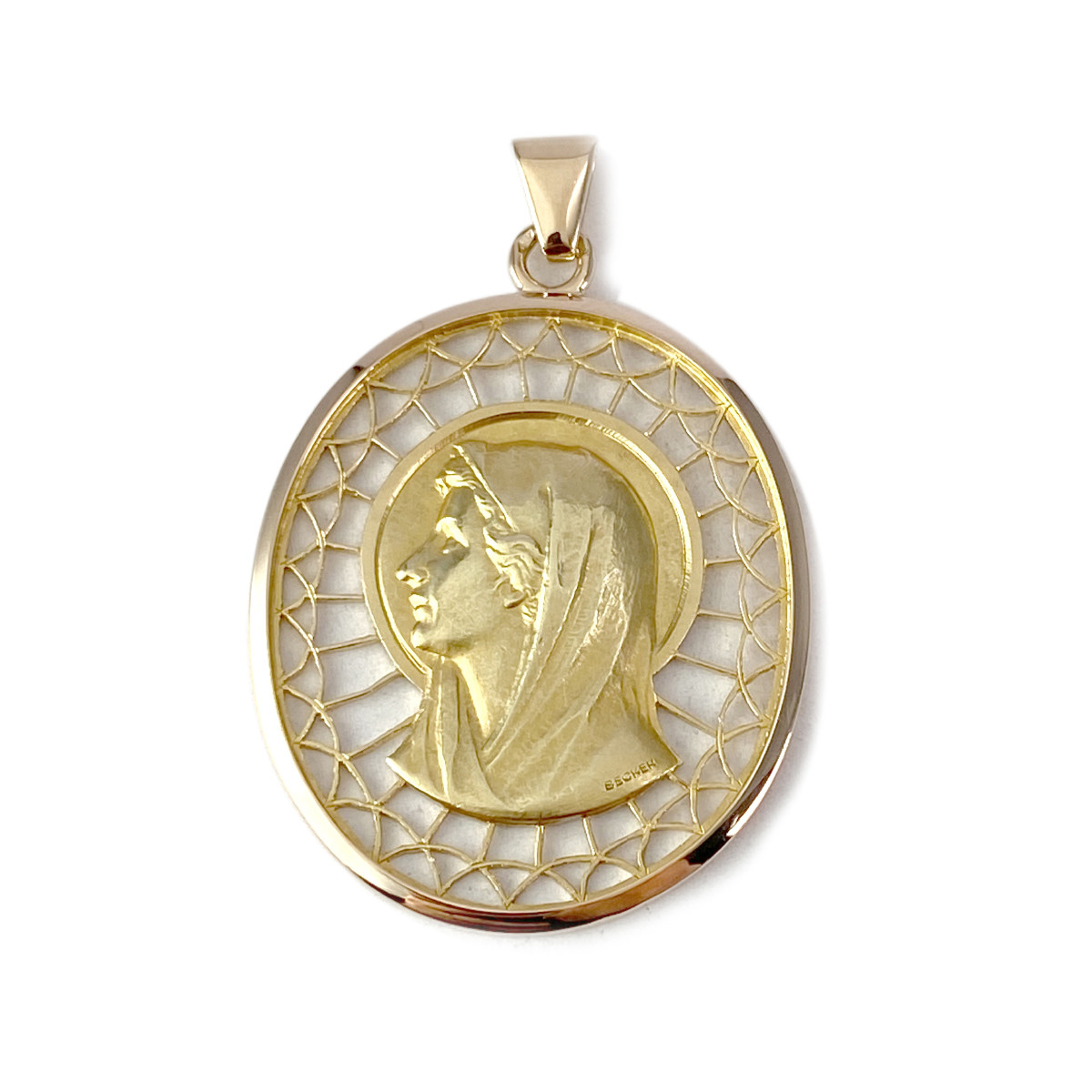 Pendentif religieux d'occasion or 750 jaune