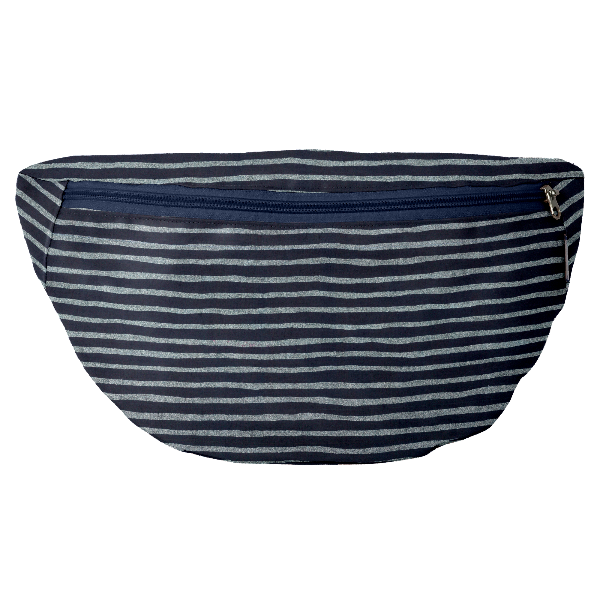 Sac Banane Rayé Argent Marine