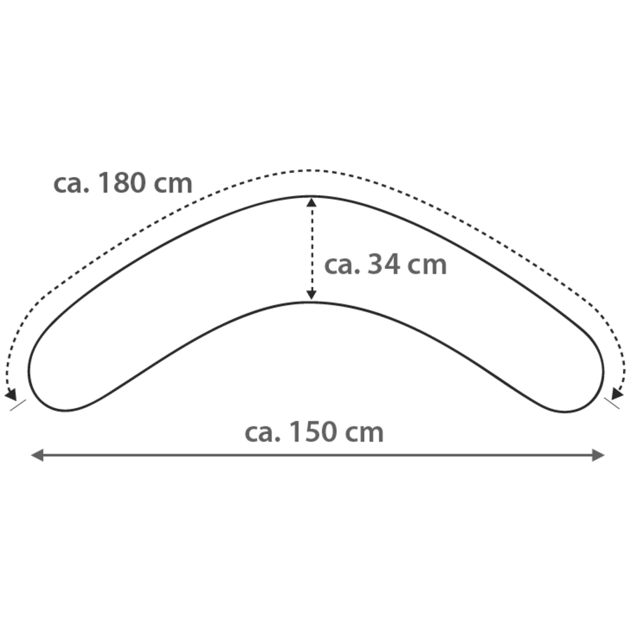 THERALINE Stillkissen Komfort Herzen grau