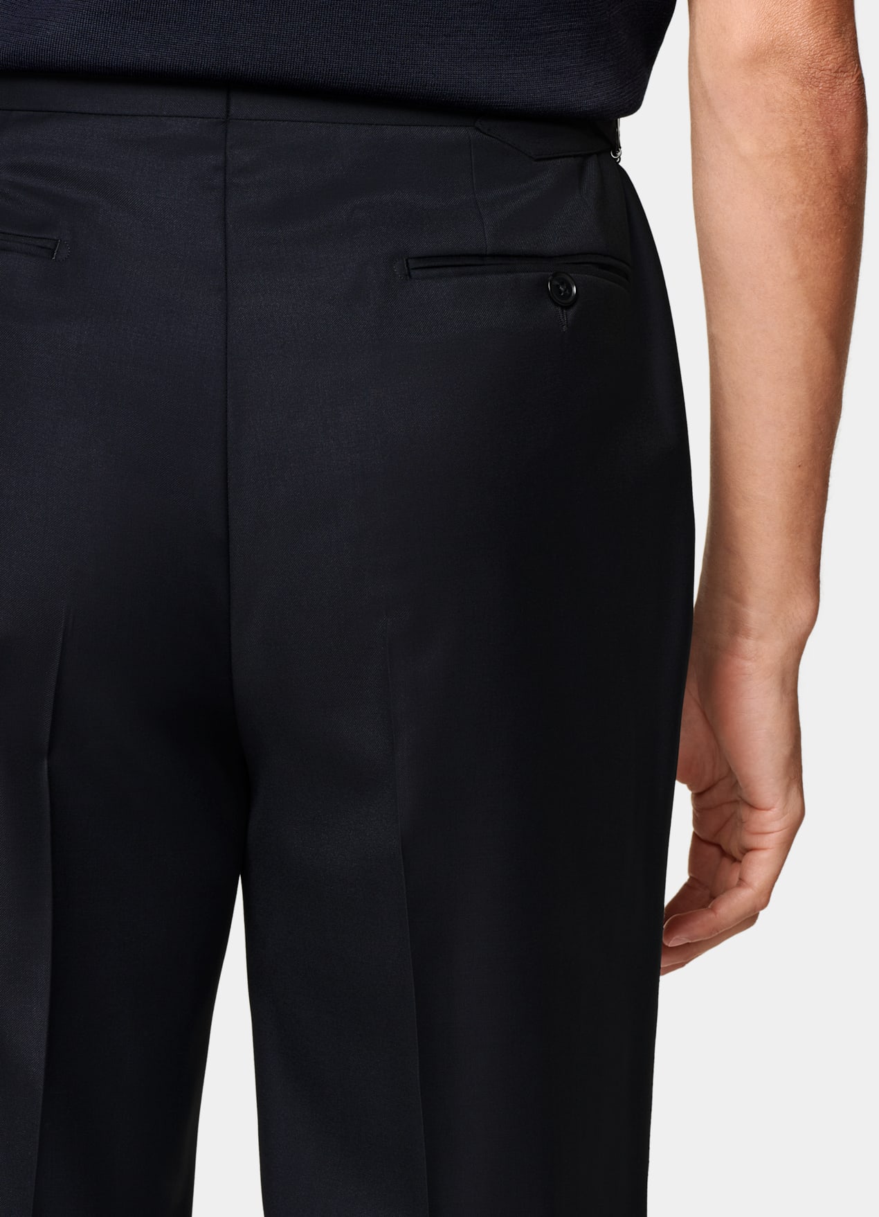 Pantalon Wide Leg Straight bleu marine