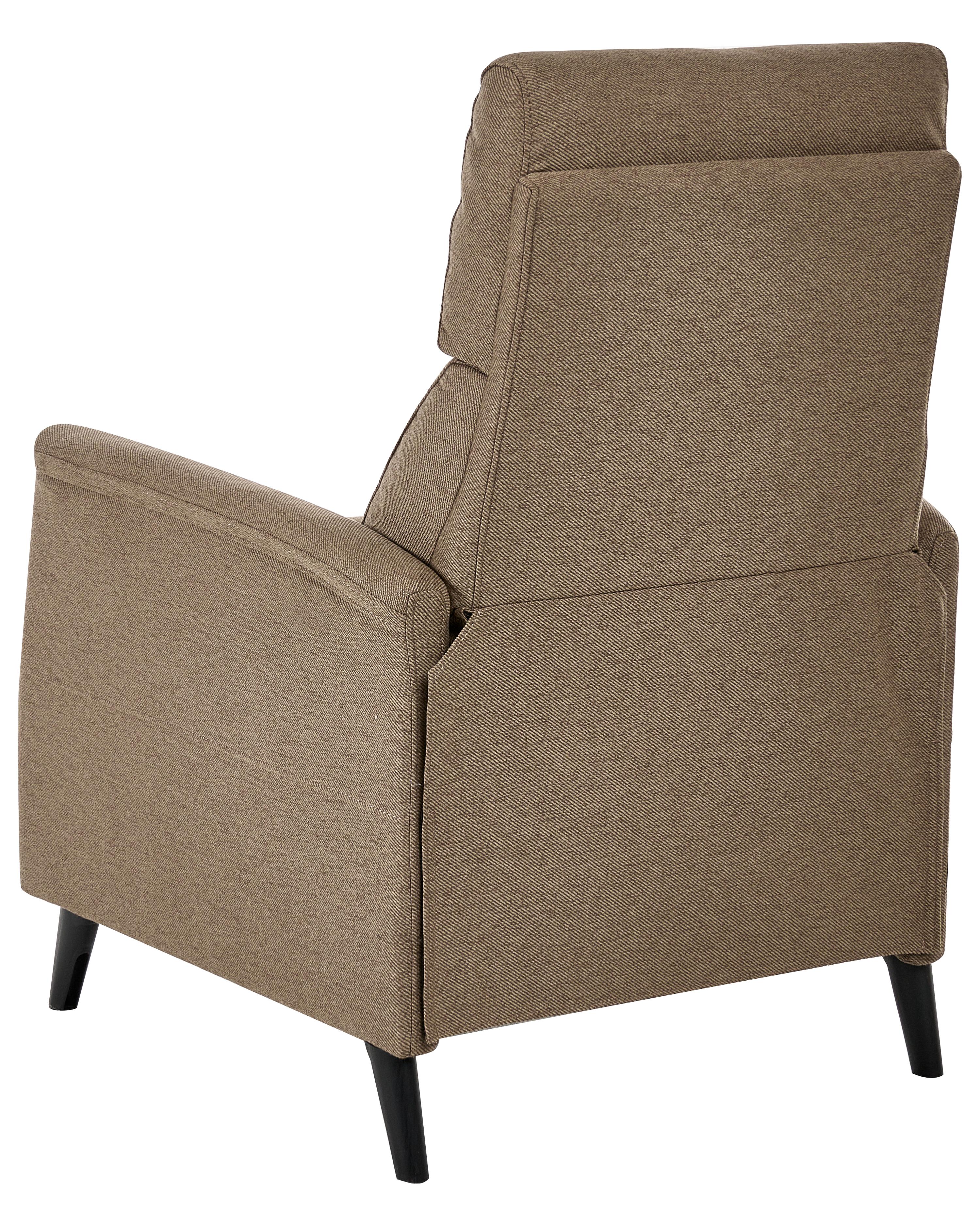 Relaxfauteuil SELVIK inclusief voetensteun Stof Bruin