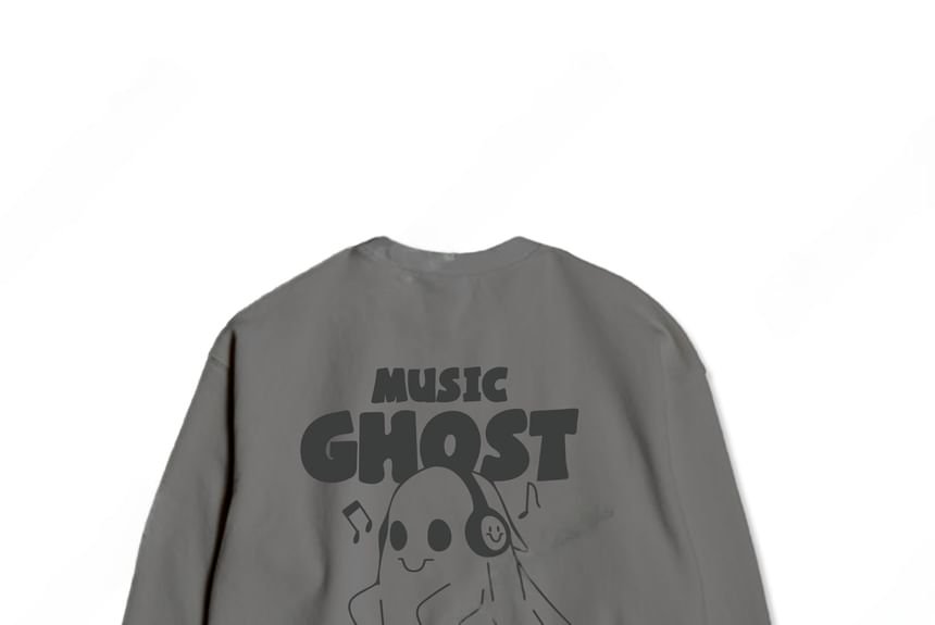 SeoulPop - Cartoon Print Loose-Fit Sweatshirt