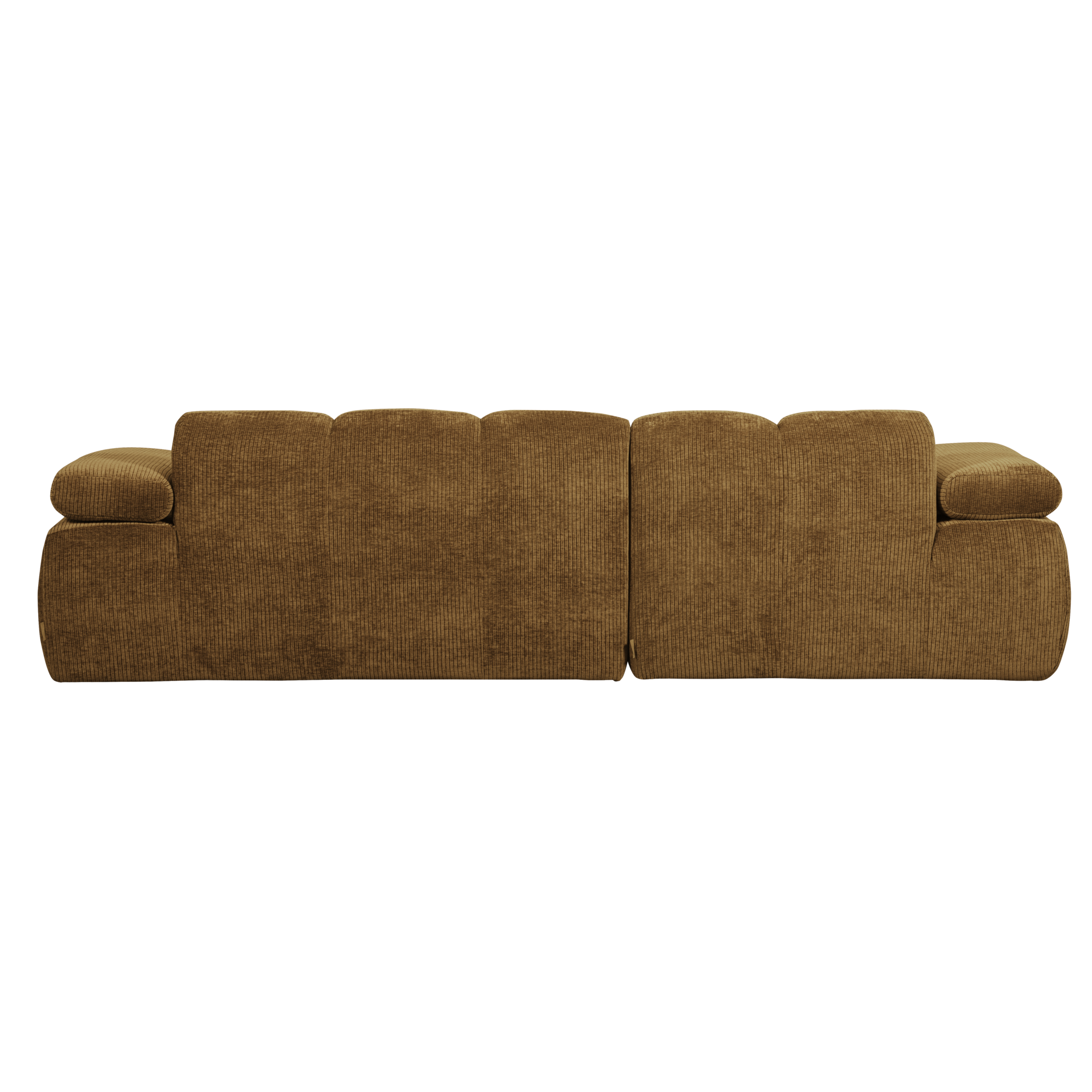 Chaise Longue Mojo Mojo Chaise Longue Links - Geweven Ribstof - Honinggeel