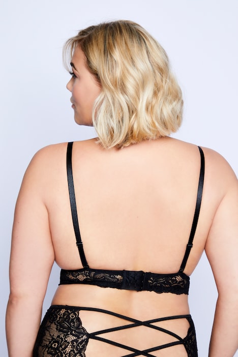 Bralette, Criss-Cross, ohne Bügel, Spitze