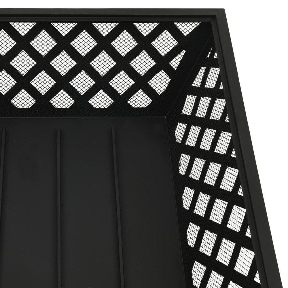 Foyer avec tisonnier 64 cm xxl acier