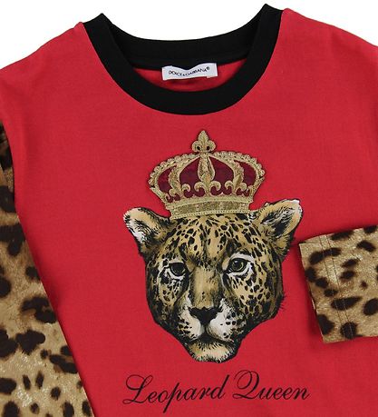 Dolce & Gabbana Bluse - Animal - R?d/Leopard