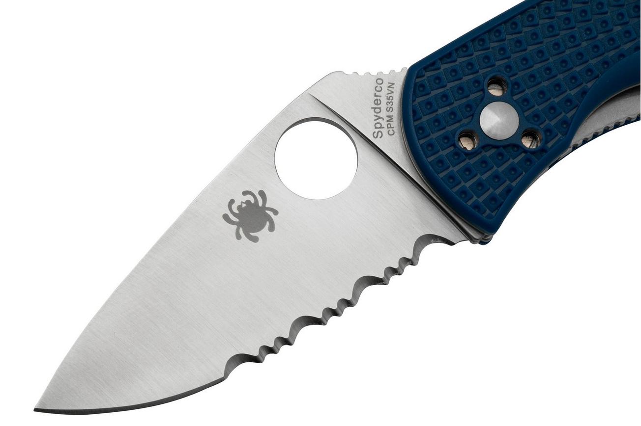 Spyderco Persistence Lightweight S35VN Blue C136PSBL FRN partly serrated zakmes