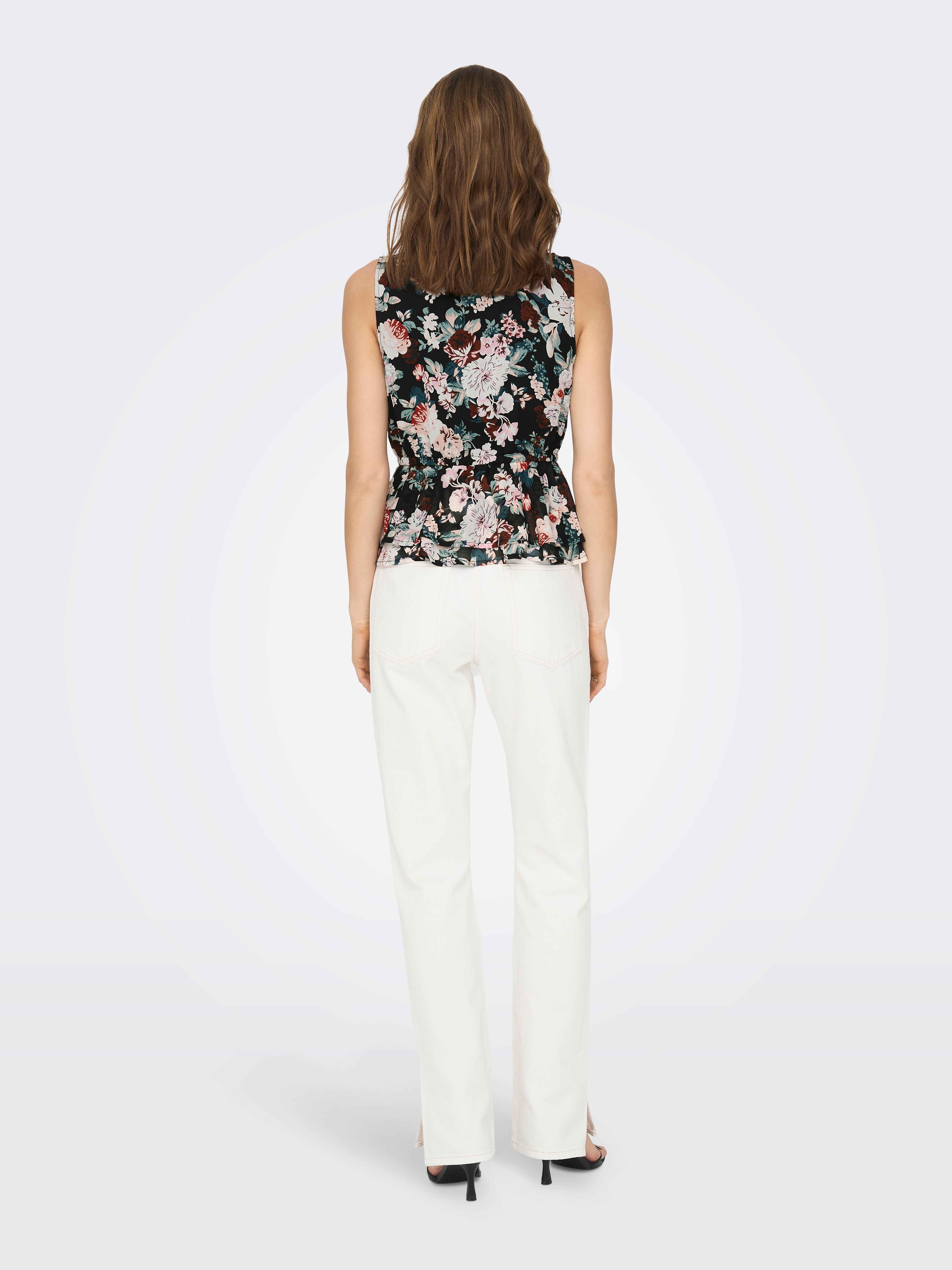 ONLSTAR Top mit Schößchen Black