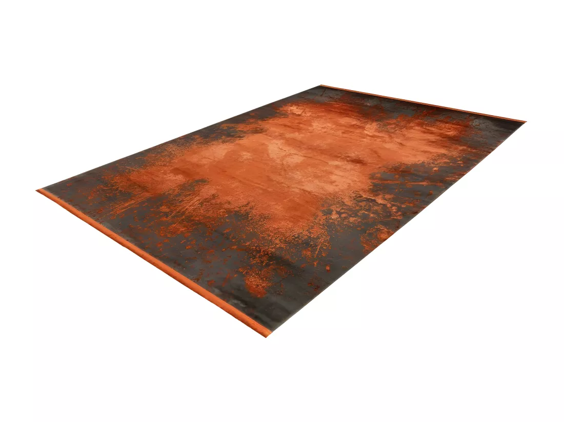 Tapis Pierre Cardin 150x80cm, design E509E coloris terracotta - Confort et élégance pour votre intérieur