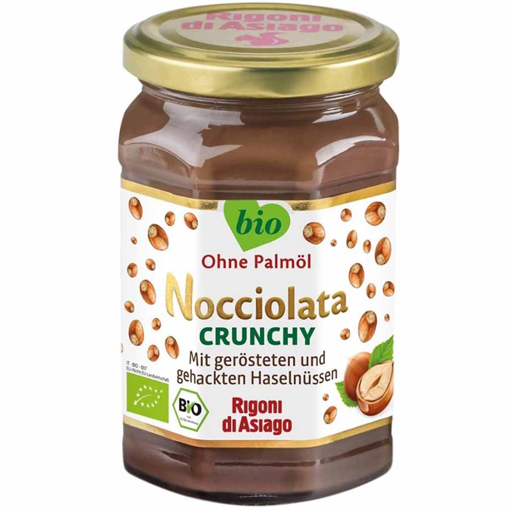 Nocciolata Crunchy Bio Haselnuss-Nougat-Creme 250g MHD:15.7.26