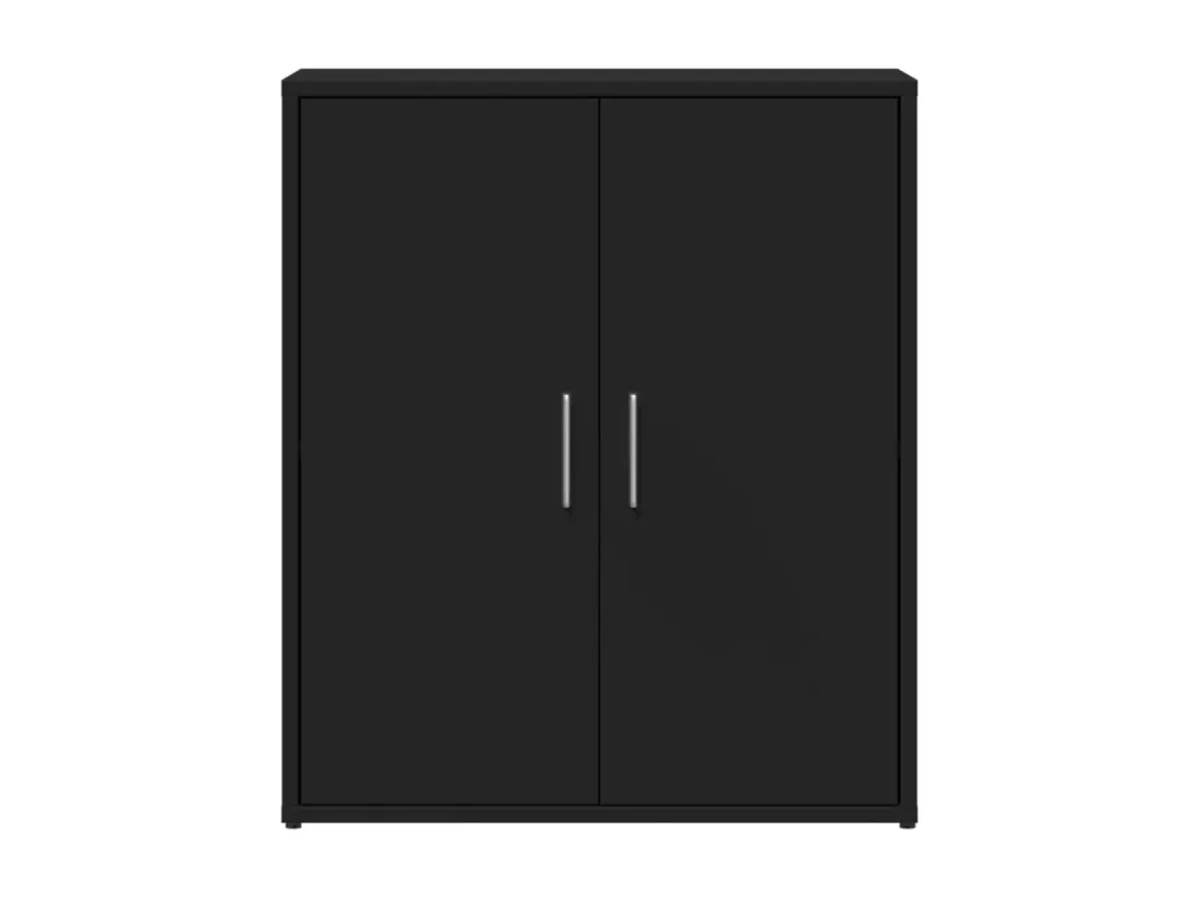 Buffet noir 60x31x70 cm bois d'ingénierie