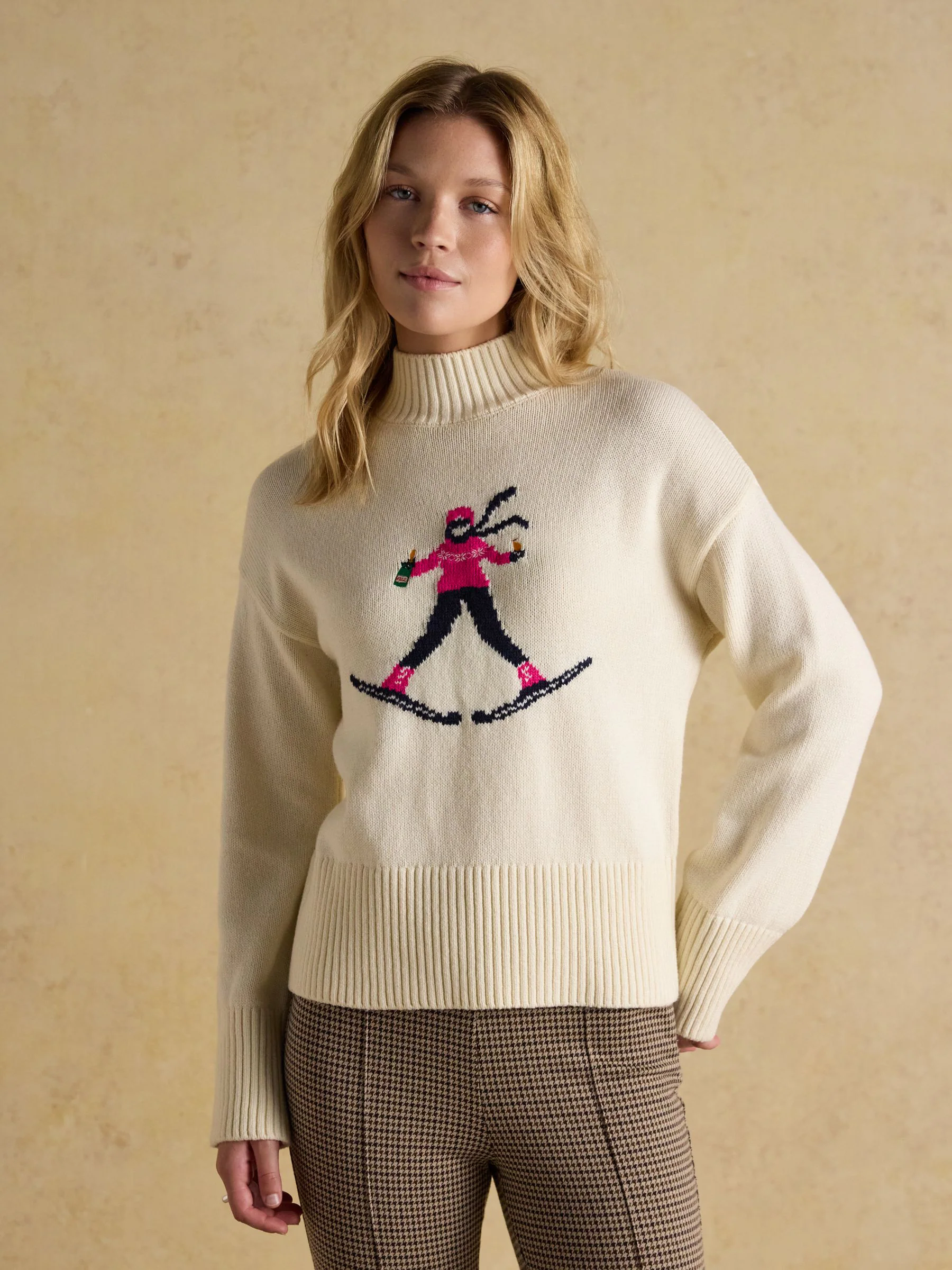 Joules Abigail Ski Intarsia High Neck Jumper
