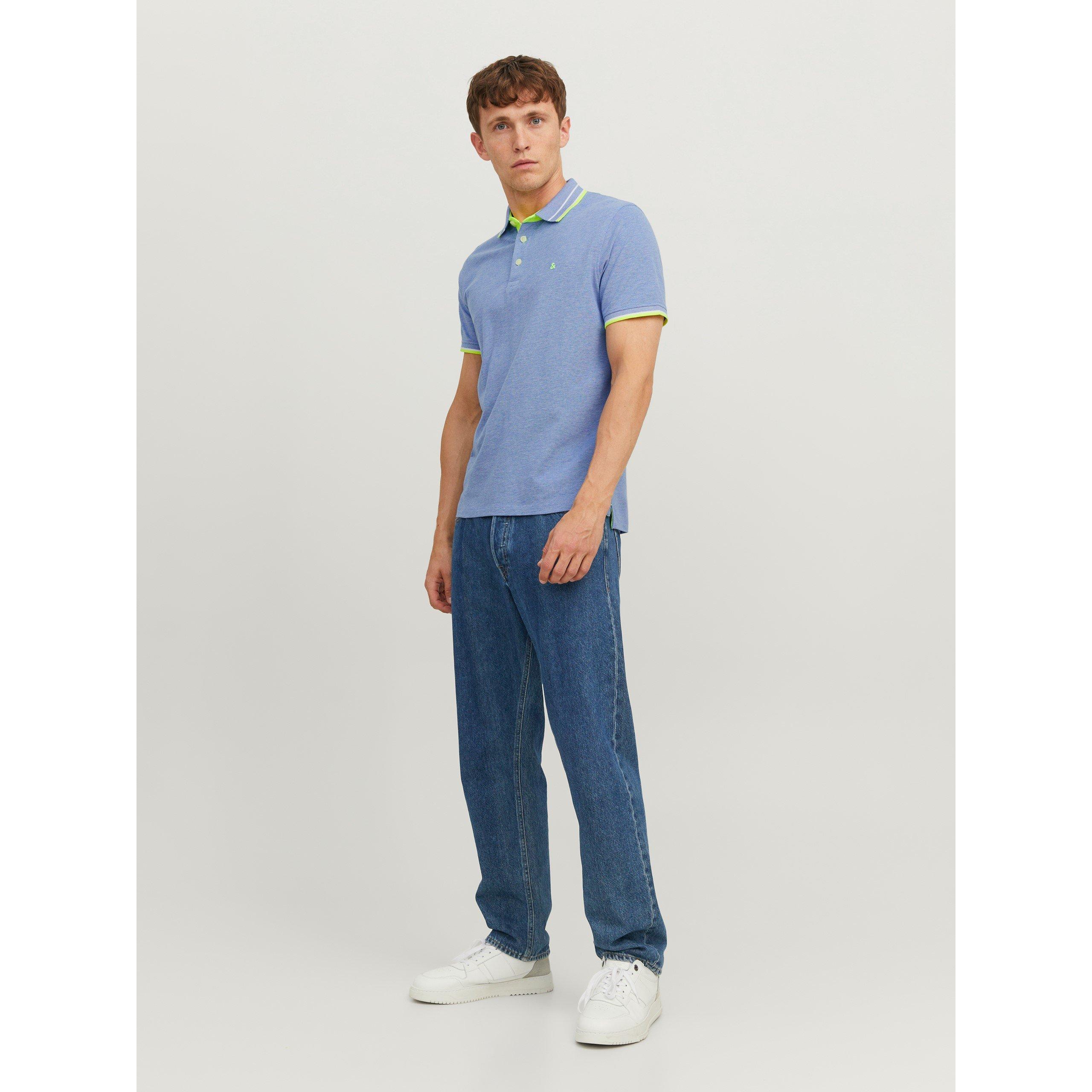 Jack and Jones Paulos Tipped Pique Short Sleeve Polo Shirt