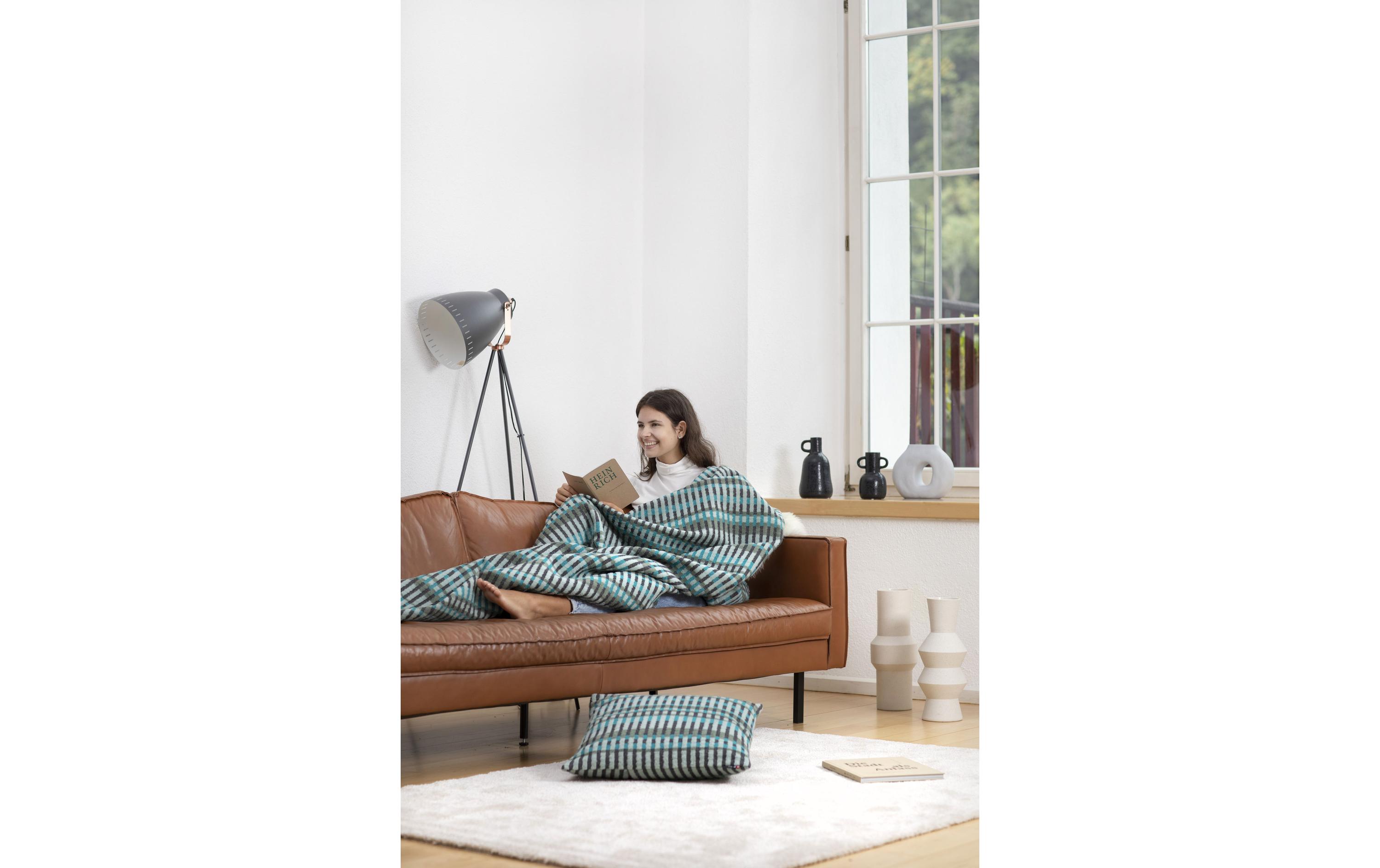 Decke Deco 135 x 200 cm, Grau/Grün<br>Strukturdecke