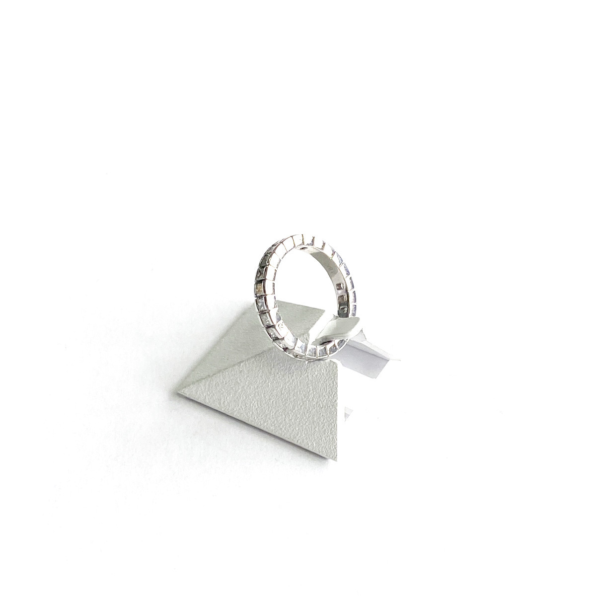Bague d'occasion tour complet or 750 blanc diamants