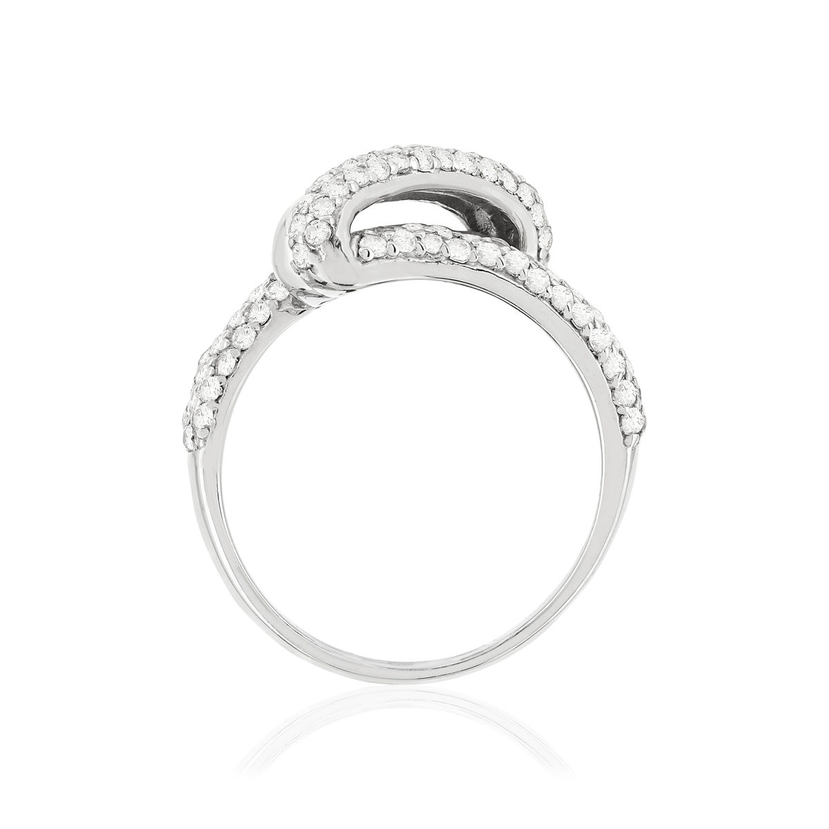 Bague argent 925 volute zirconias