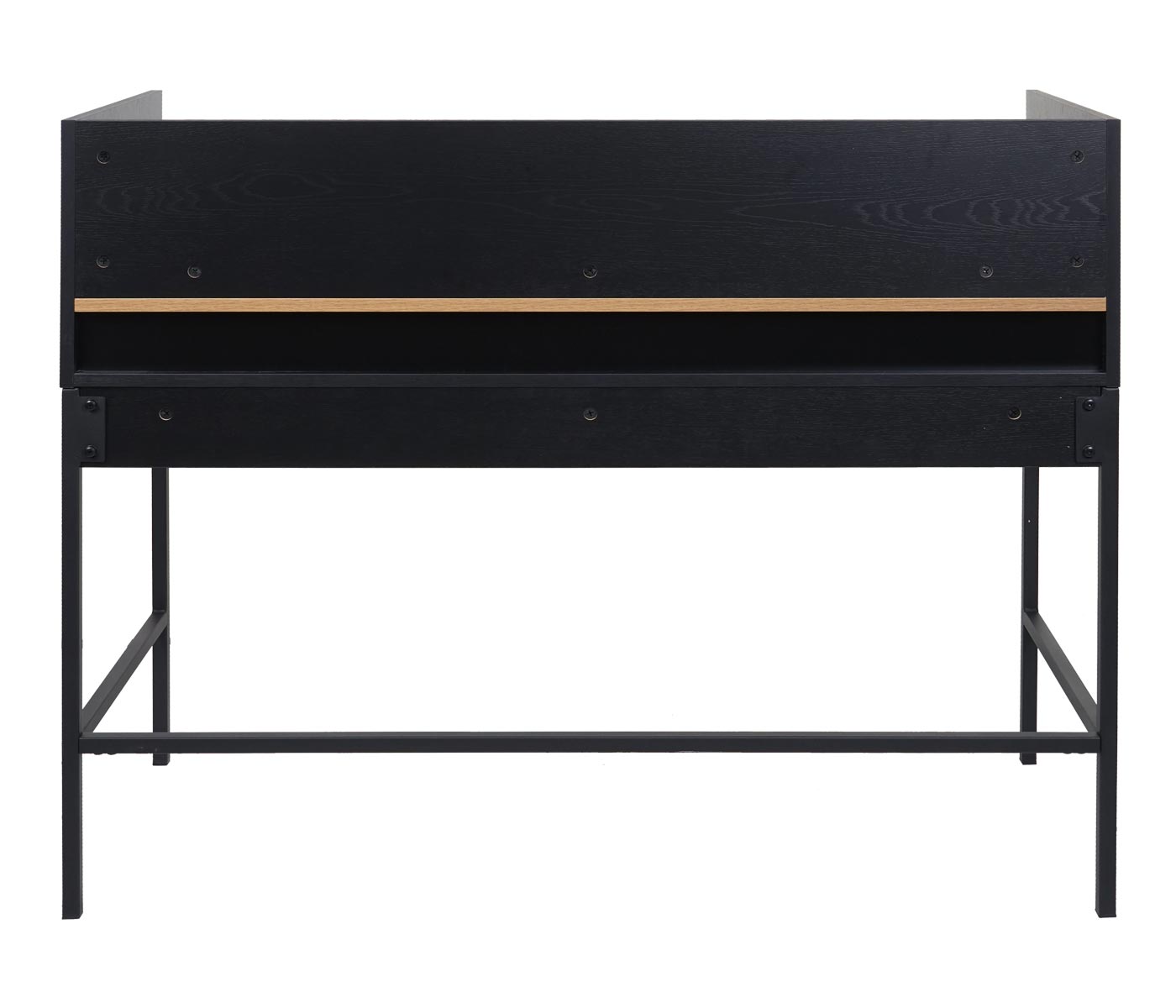 Schreibtisch MCW-J79, Bürotisch Computertisch Arbeitstisch, Schublade 120x50cm Holz Metall ~ Eiche-Optik