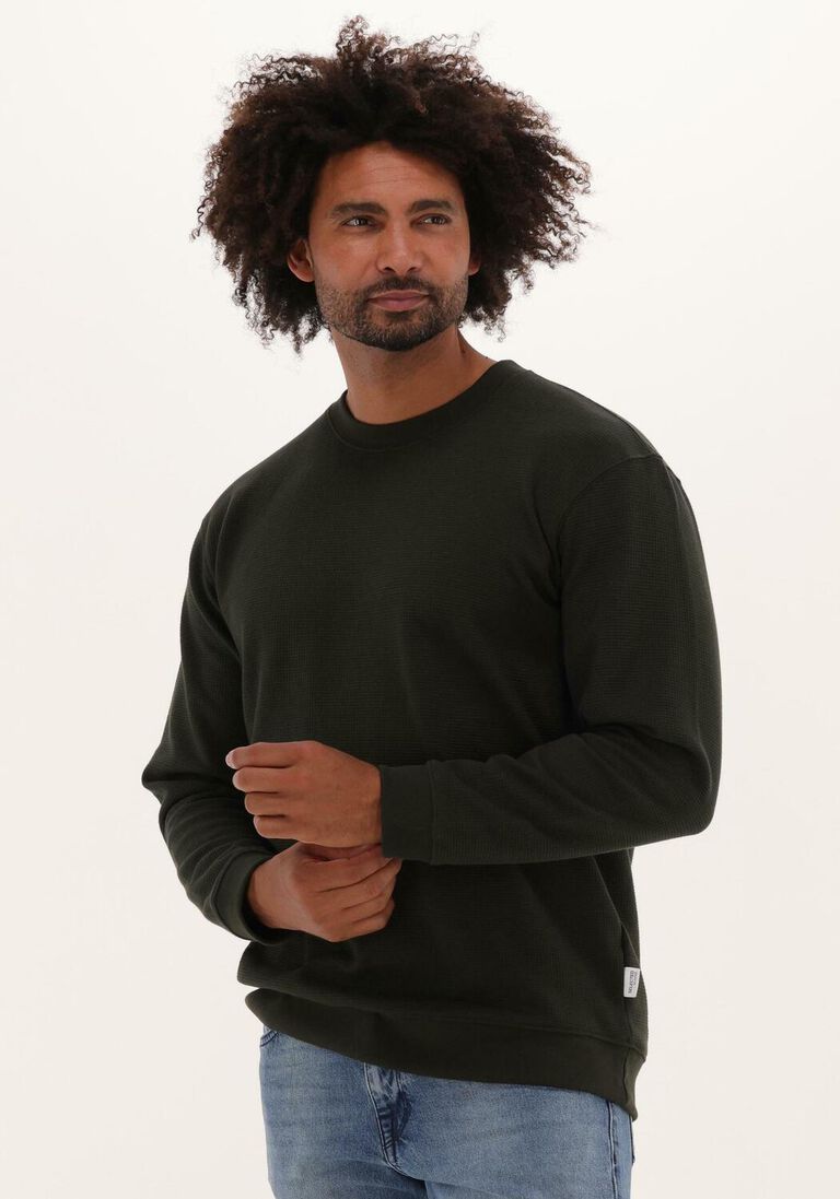SELECTED HOMME donkergroene selected homme trui slhrelaxmorell crew neck sweat w