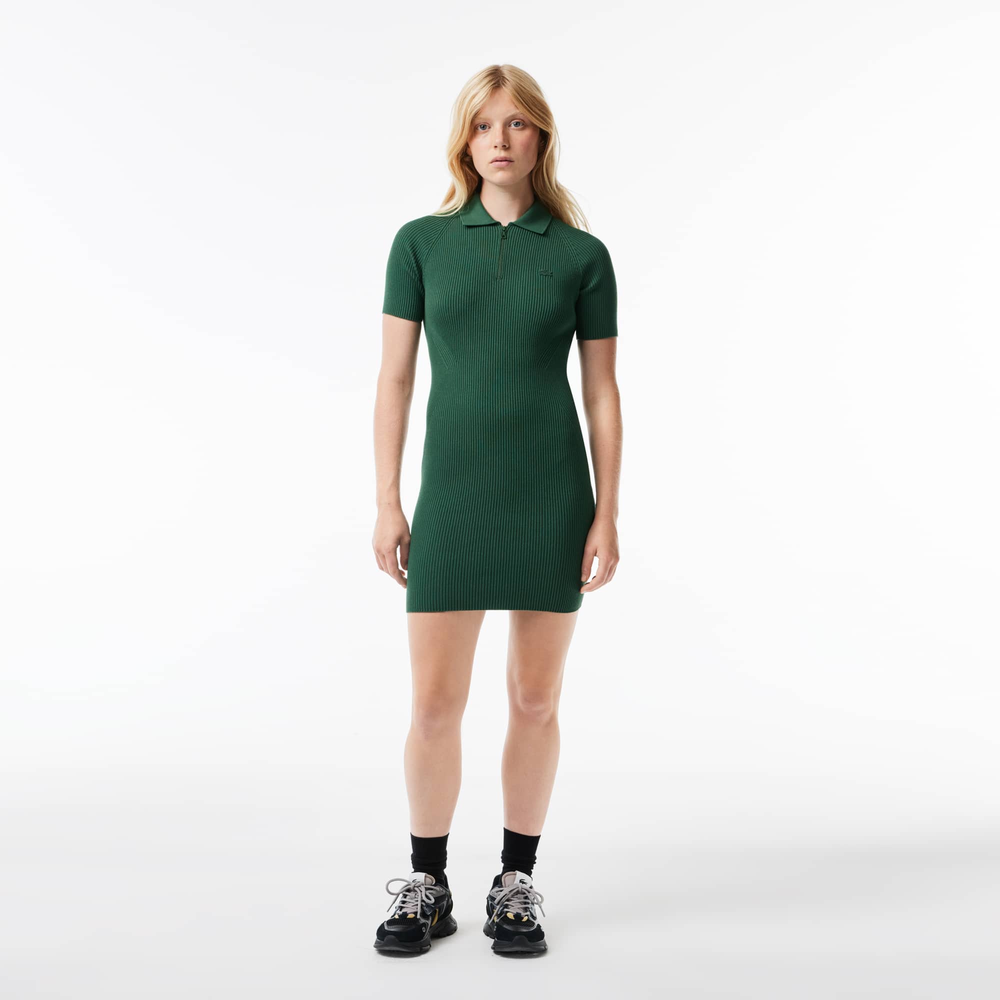 Robe polo femme Lacoste en maille Robes & Jupes - Vert - Lacoste - Femme
